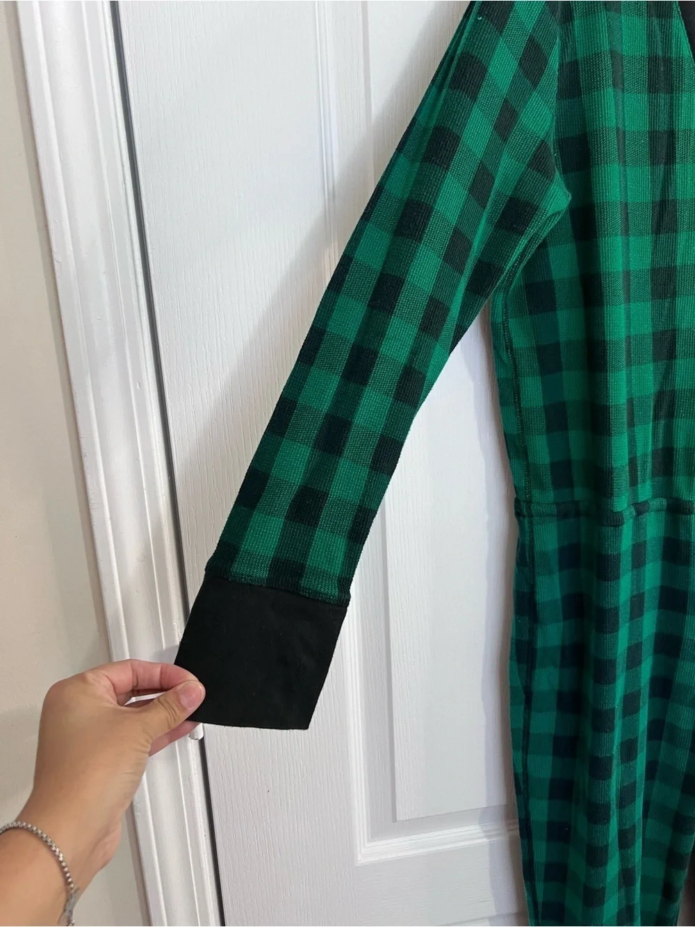 Victorias Secret plaid One Piece Thermal Pajama size L